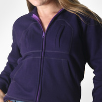 Women's Zip-Up Hoody Fitting Sweatshirt-Purple