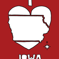 Iowa love, 5x7 print