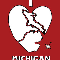 Michigan love, 5x7 print