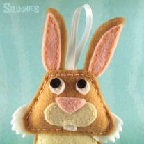 Felt Animal Easter Decoration - Toast the Bunny