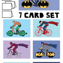 Comics on bike Blank (no text) 7 card set #2