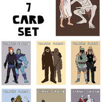 Best friends Thank you 7 card set #1