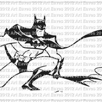 Kneeling Batman Vinyl Decal