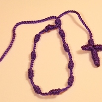 Hand Crafted Mix Knotted Rosary Bracelet Dark Purple