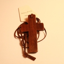 Wooden Cross Necklace