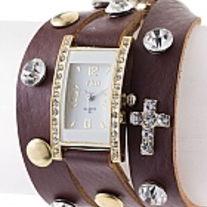 Cross Studded Wrap Watch