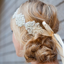 Luxe Crystal Bridal or Special Occasion Tie Headband, Halo, or Sash