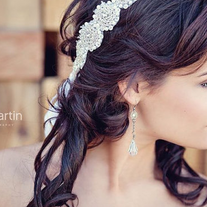 Rhinestone and Pearls - Gorgeous Sparkling Silver and White Tie Headband or Halo