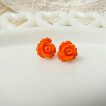 Tiny Rosebud Studs - Color Choices