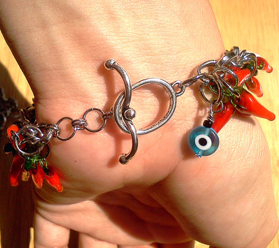 "Pepper in Your Evil Eye" Charm Bracelet on Storenvy