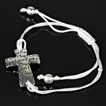Love, Faith, Hope Bracelet (White)