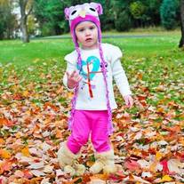 Girls Purple and Pink Handmade Crochet Owl Hat 