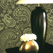 Lovely Paisley Design Damask Pattern Wallpaper Stencil for Walls Decor better than Vinyl