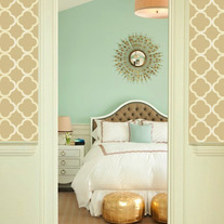 Sienna Beautiful Quatrefoil Four Leafs Clover Moroccan inspired Modern Designer allover Pattern Stencil for Walls Decor better than Vinyl