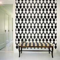 Turkish Princess Geometric Old world Allover Designer Pattern Stencil for Walls Decor better than Vinyl