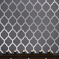Beautiful Quatrefoil Moroccan Wall inspired Modern Designer Pattern Stencil for Walls Decor better than Vinyl