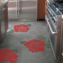 Medium size Rose Flower Garden Designer Pattern great for kids and nursery room Wall DIY Stencil Home Decor better then vinyl decals