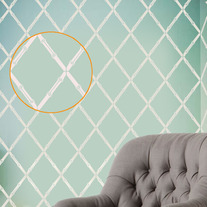 Bamboo Sticks Wall Stencil Modern Designer Pattern Decor