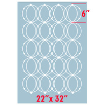 Contemporary Geometric Circles Clean Look Modern Designer Pattern Stencil for Walls Decor