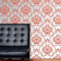 Damask Designer Pattern Wall Stencil Home Decor 
