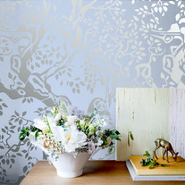  Panda Bears on The Tree Forest Branches Kids room decor Designer Stencil Pattern for Walls Decor
