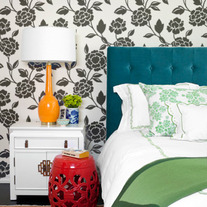 Chanel Blossom Flower Allover Designer Damask Pattern Wall Stencil Home Decor