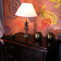 Moroccan Paisley Design Pattern Wall Paper Wall Stencil Home Decor