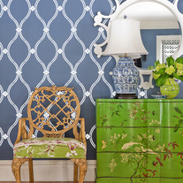 Henderson Classic Look Waves clover Abstracted Wall Stencil Home Decor