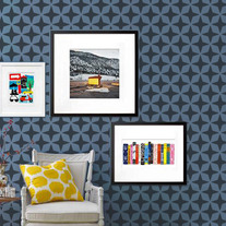 Geometric Pattern Play Stars Abstracted Pattern Wall Stencil