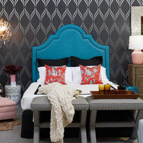 Suzie Romantic Waves Wall Stencil Home Decor 