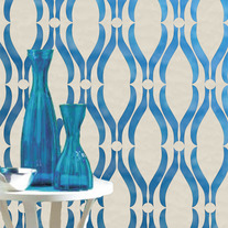Diana Abstracted Lattice Swirls Wall Stencil Home Decor 