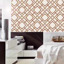 Sonia Geometric Lines Modern Designer Allover Wall Stencil