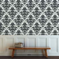 Damask Delphine Pattern Allover Wall Stencil Home Decor