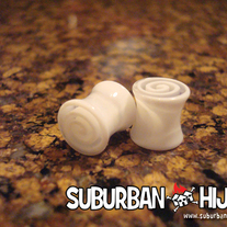 White Vortex Swirl Saddle Plug