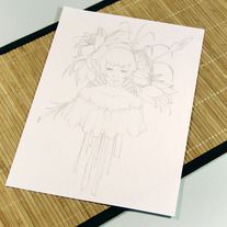 Con Sketch - Flower Girl