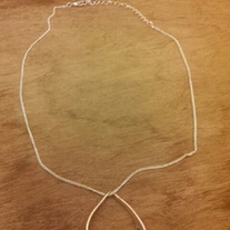 Silver Necklace with Silver Hoop Pendant