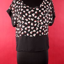Rayon Flower Print Top