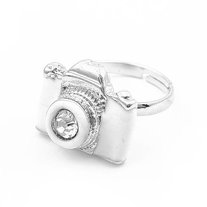 FREE SHIPPING White Camera Ring Womens Ladies Teen Girls 