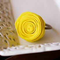 Yellow Felt Hair Elastic/Hair Accessory