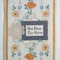 SALE::god bless our home mini wall quilt