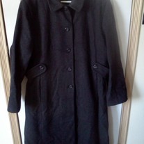 Andrea Brem Long Grey Wool Coat Sz 18