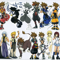 Stickers - Kingdom Hearts II Set of 17 (Fanart)