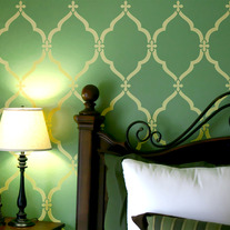 Lattice Morrocan Pattern Wall Stencil Home Decor