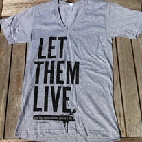 "Let Them Live" Gray V-Neck