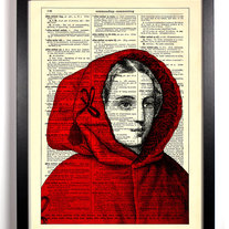 Image of Little Red Riding Hood, Vintage Dictionary, 8 x 10