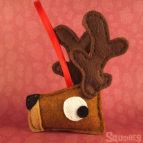 Christmas Ornament, Felt Reindeer, Felt Animal - Cupid the Reindeer