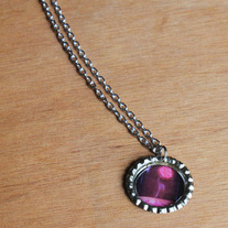 Enchanted Rose Bottlecap Necklace