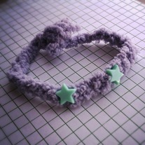 Cute Fluffy Pastel Bracelet with Stars