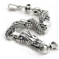 .925 Sterling Silver Unisex Oriental Dragon Bracelet
