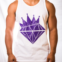 Diamond King Tank (White/Purple)